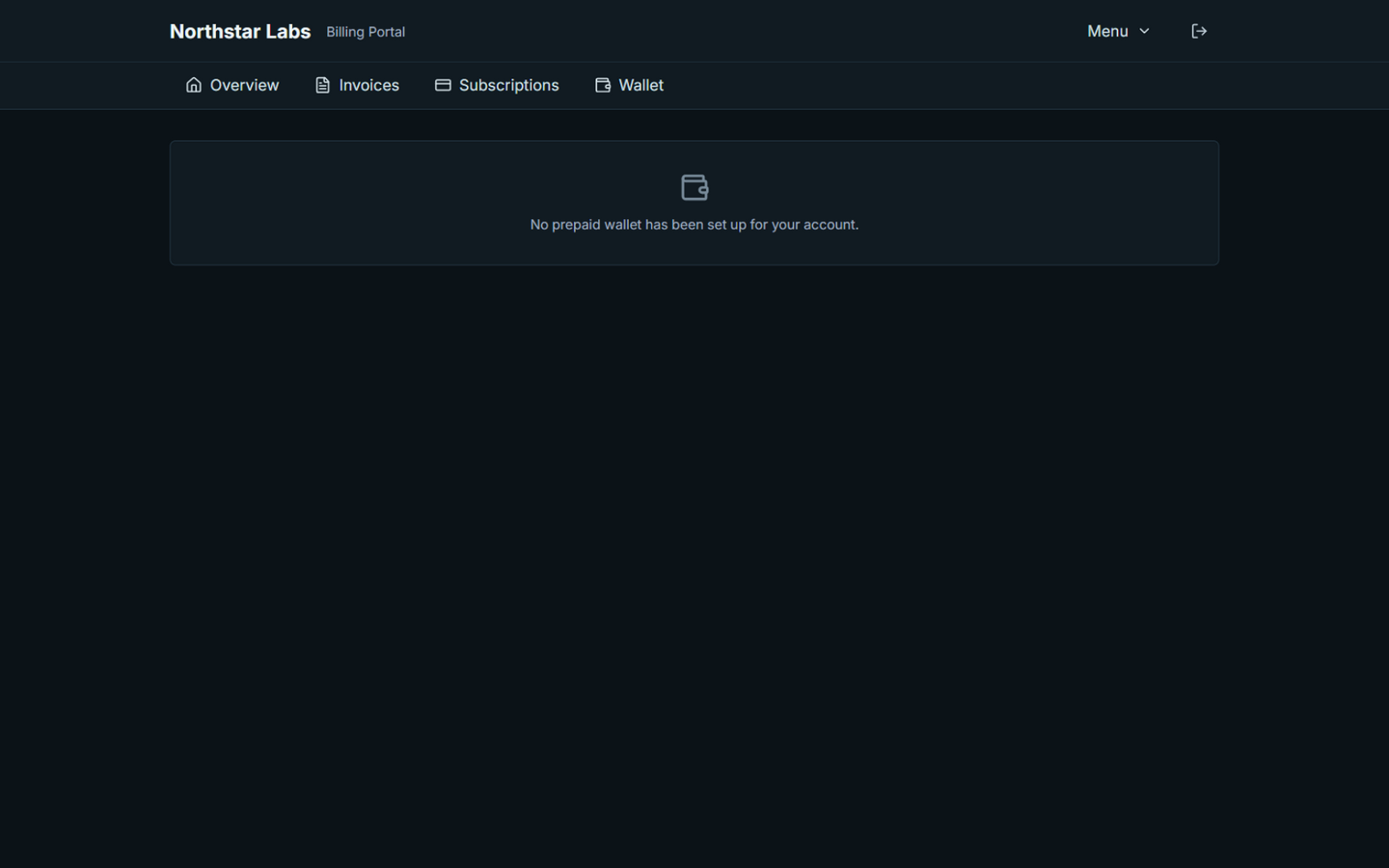 Portal wallet view